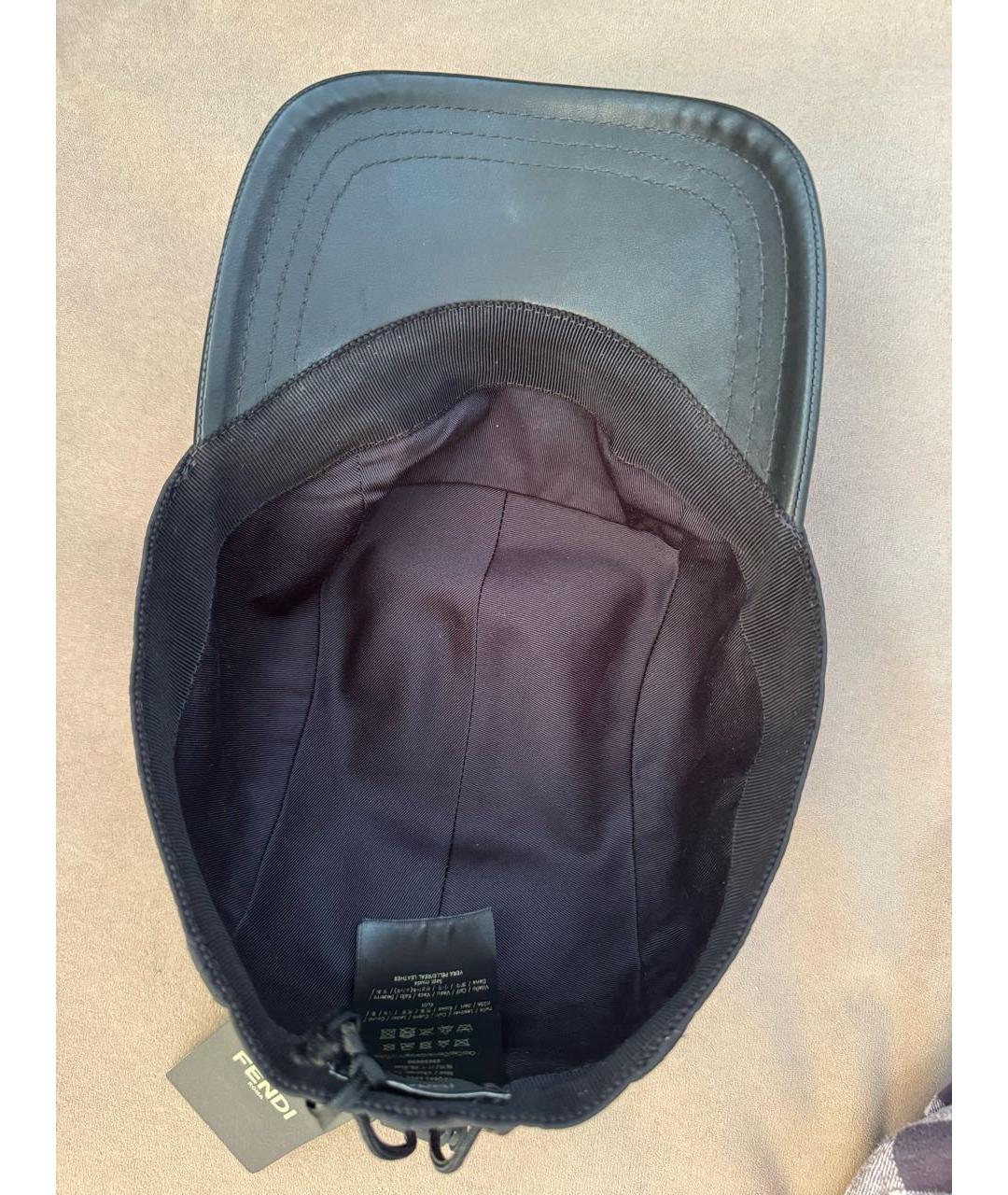 FENDI Черная синтетическая кепка, фото 7