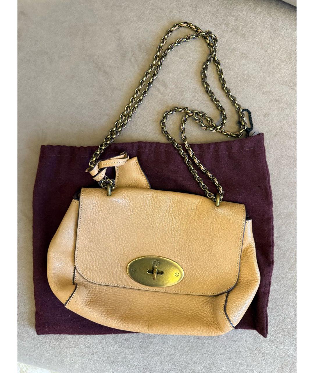 MULBERRY Бежевая кожаная сумка через плечо, фото 5