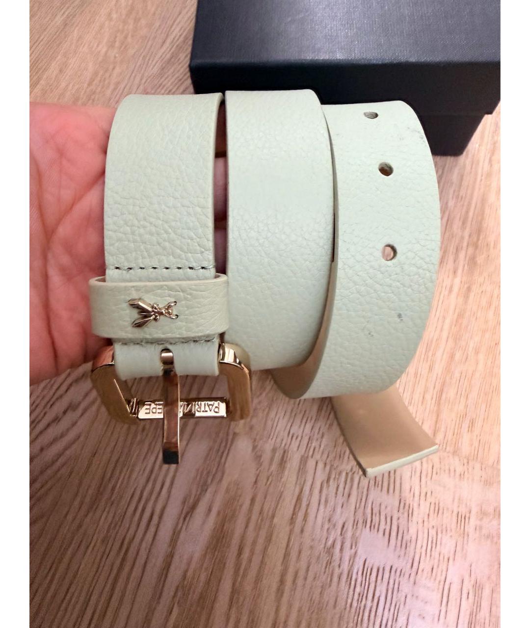 PATRIZIA PEPE Салатовый кожаный ремень, фото 5