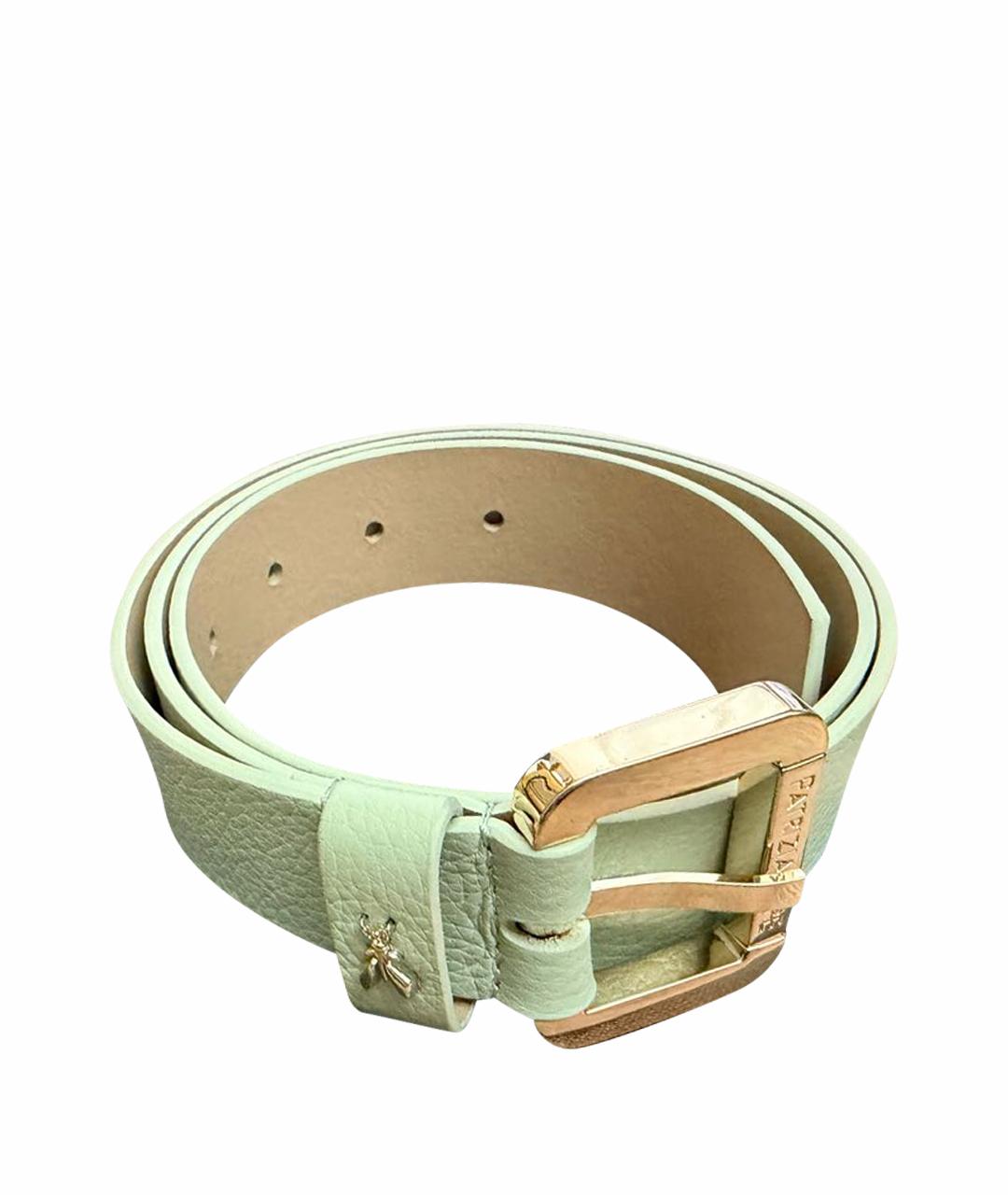 PATRIZIA PEPE Салатовый кожаный ремень, фото 1
