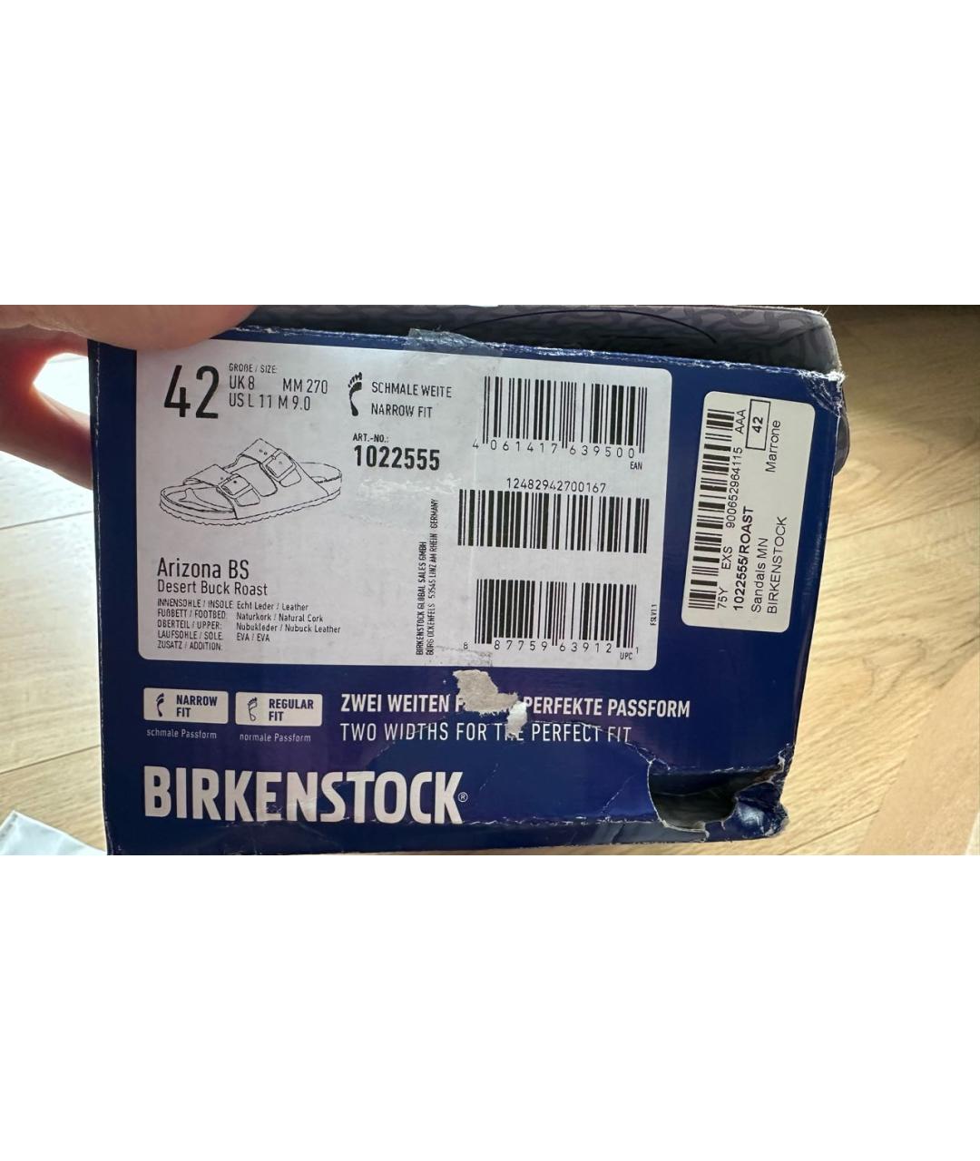 BIRKENSTOCK Коричневые кожаные шлепанцы, фото 6