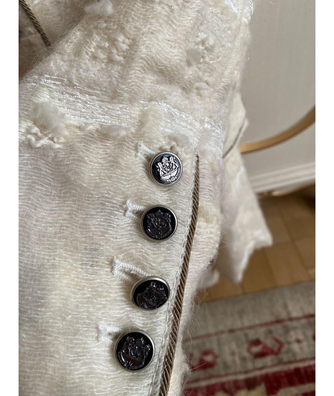 DOLCE&GABBANA Белый кашемировый костюм с юбками, фото 4