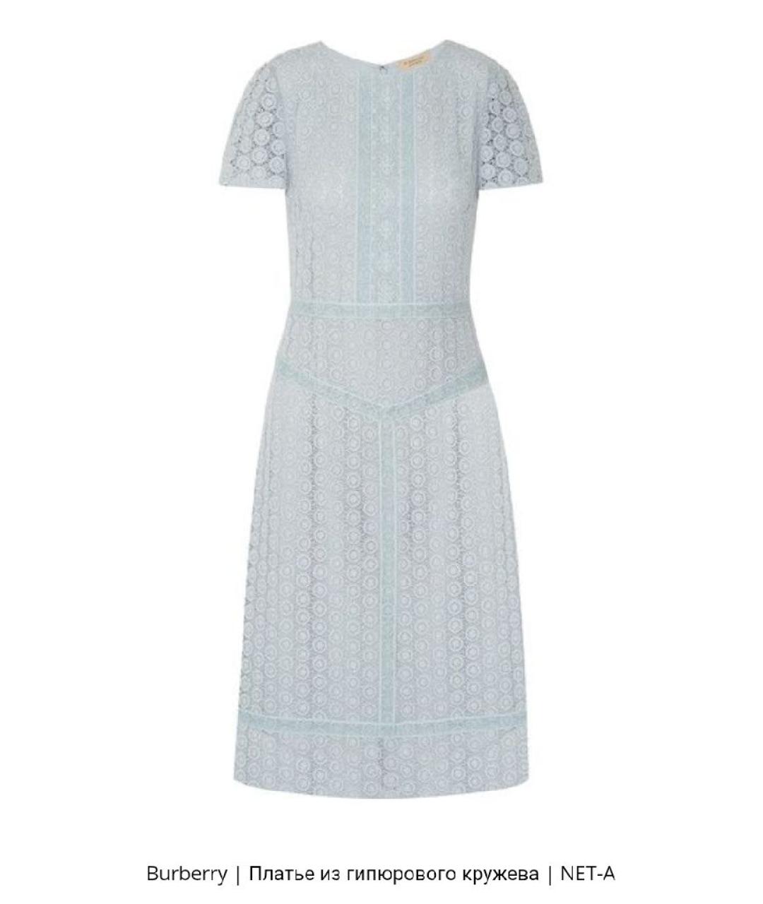 BURBERRY Голубое коктейльное платье, фото 3