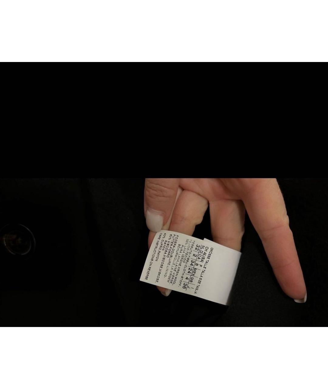 SPORTMAX Черное пальто, фото 6