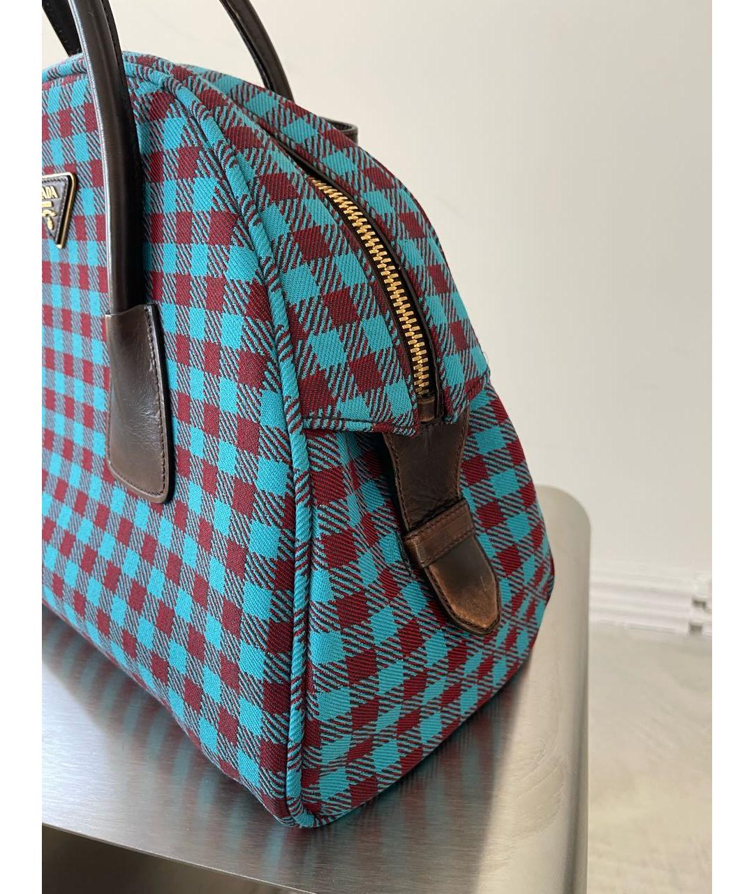 PRADA Мульти шерстяная сумка с короткими ручками, фото 7