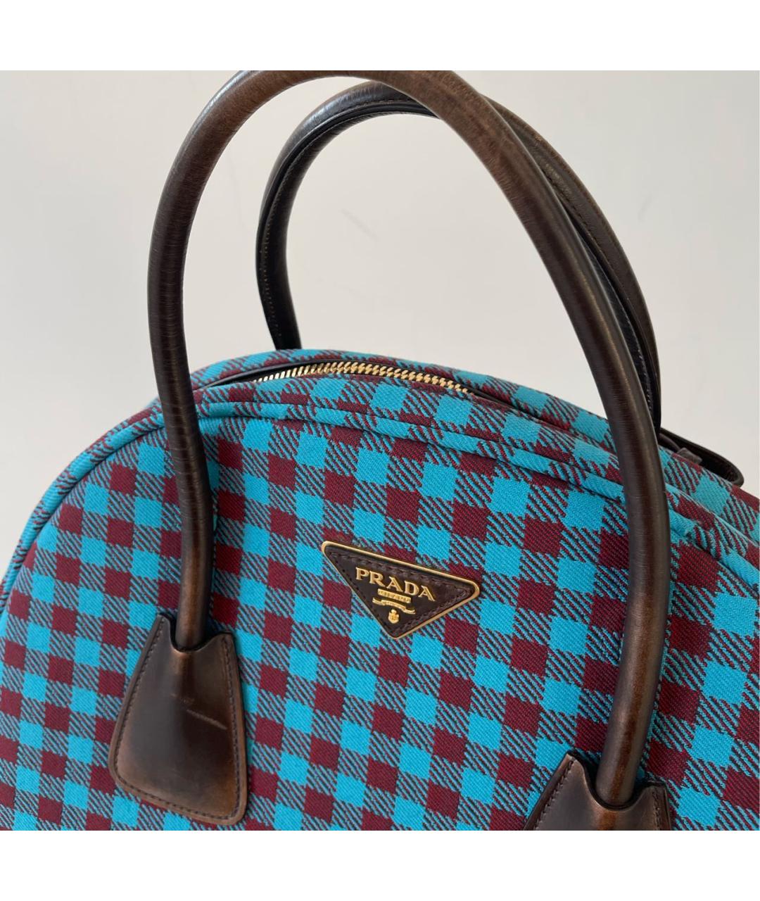 PRADA Мульти шерстяная сумка с короткими ручками, фото 6