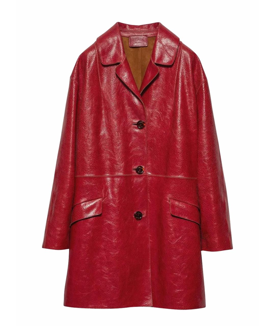 PRADA Красная кожаная куртка, фото 1