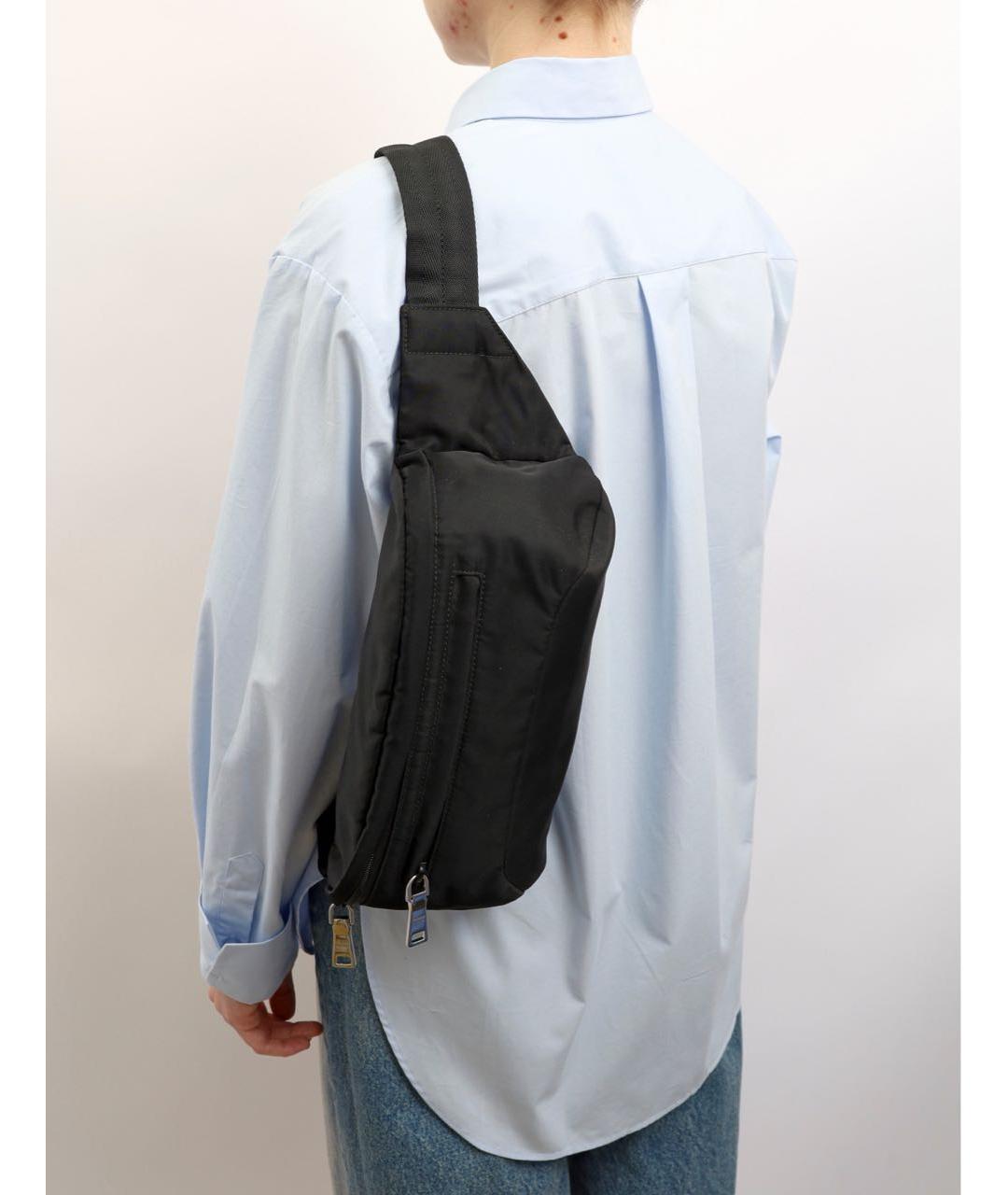 PRADA Черная синтетическая сумка через плечо, фото 2