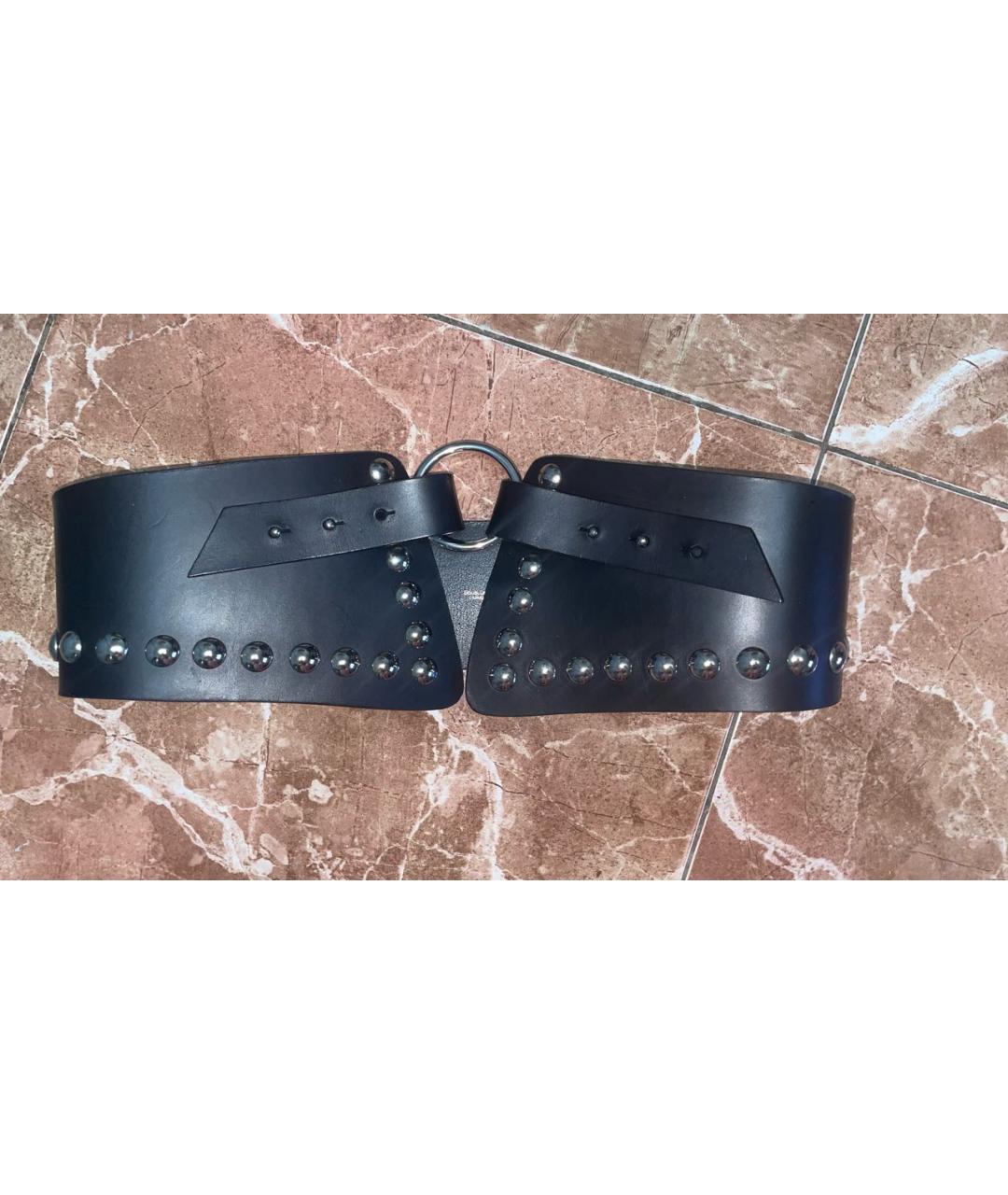 IRO Черный кожаный ремень, фото 7