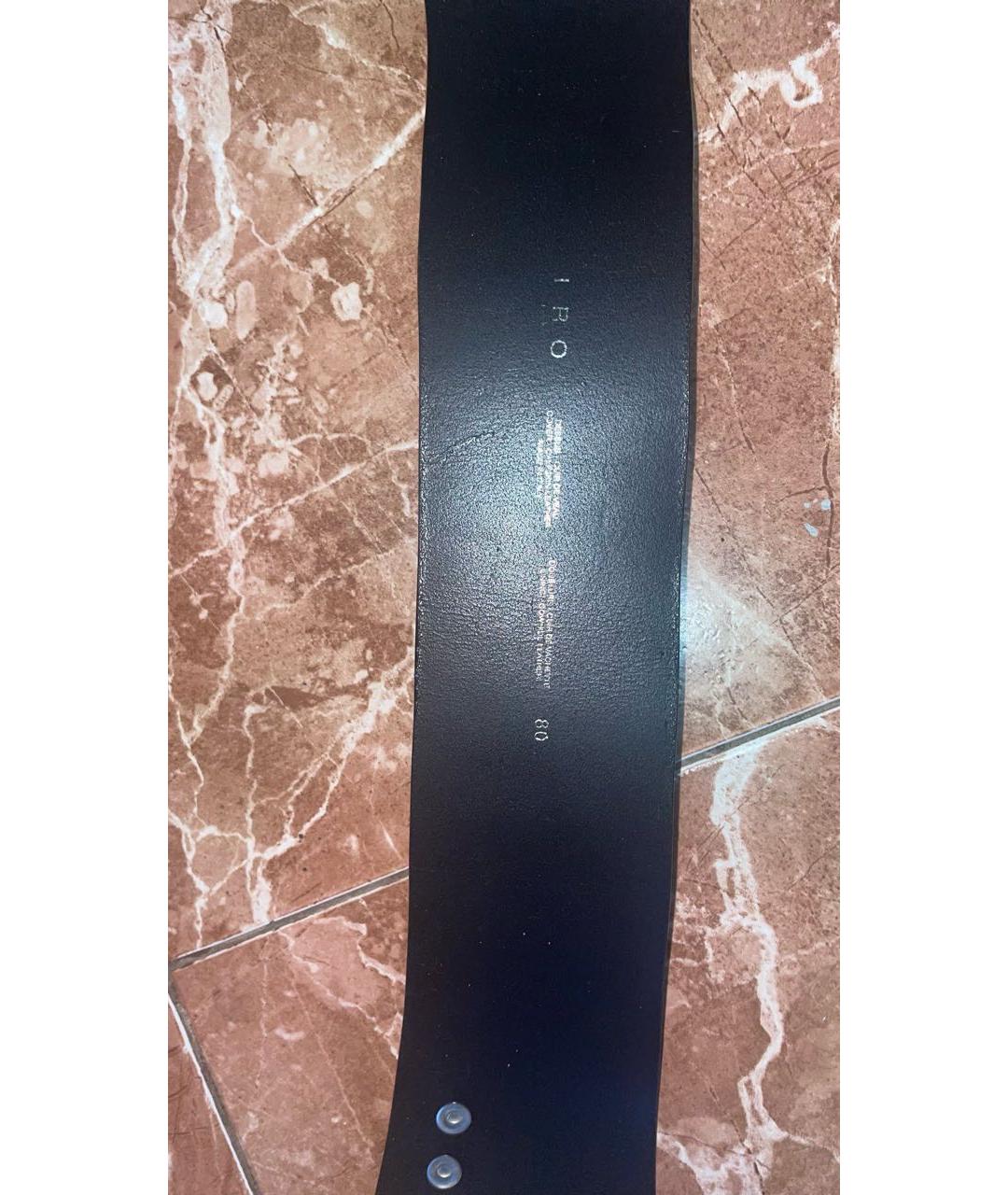 IRO Черный кожаный ремень, фото 3