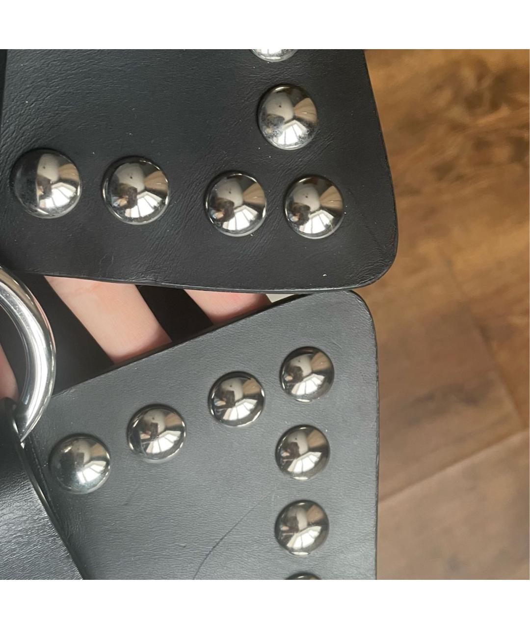 IRO Черный кожаный ремень, фото 5