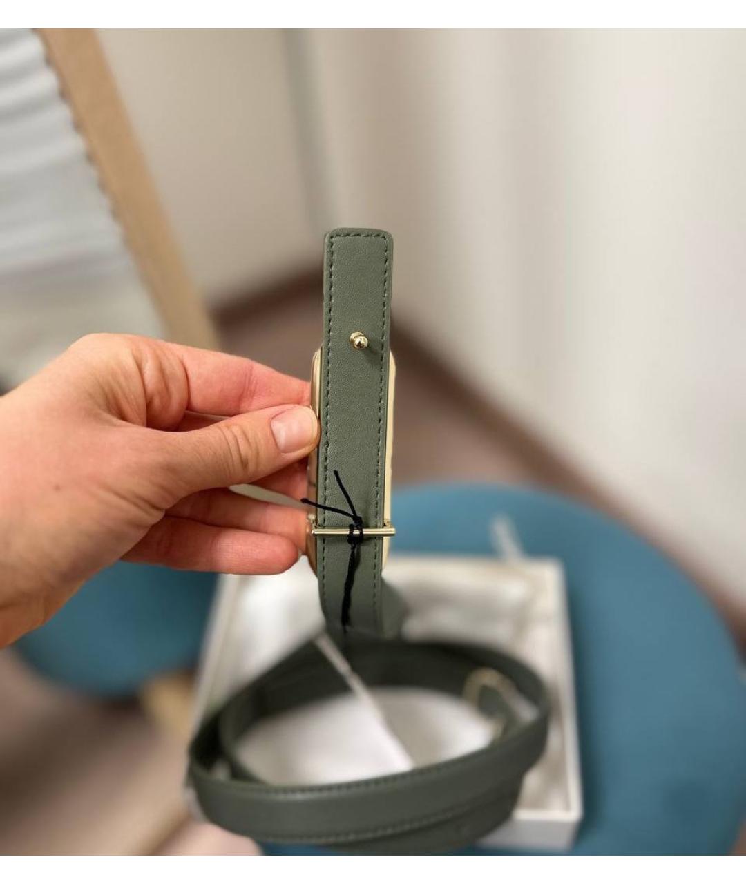 FURLA Зеленый кожаный ремень, фото 2