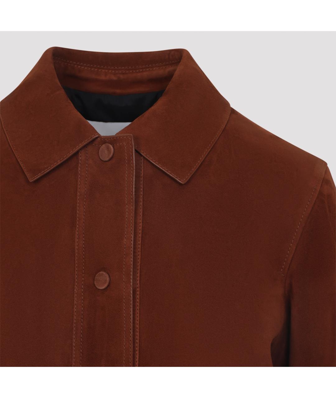 YVES SALOMON Коричневая кожаная куртка, фото 6