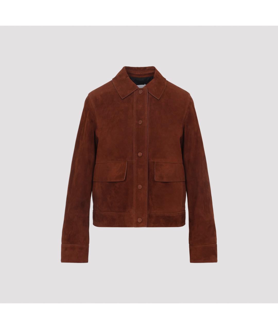 YVES SALOMON Коричневая кожаная куртка, фото 3