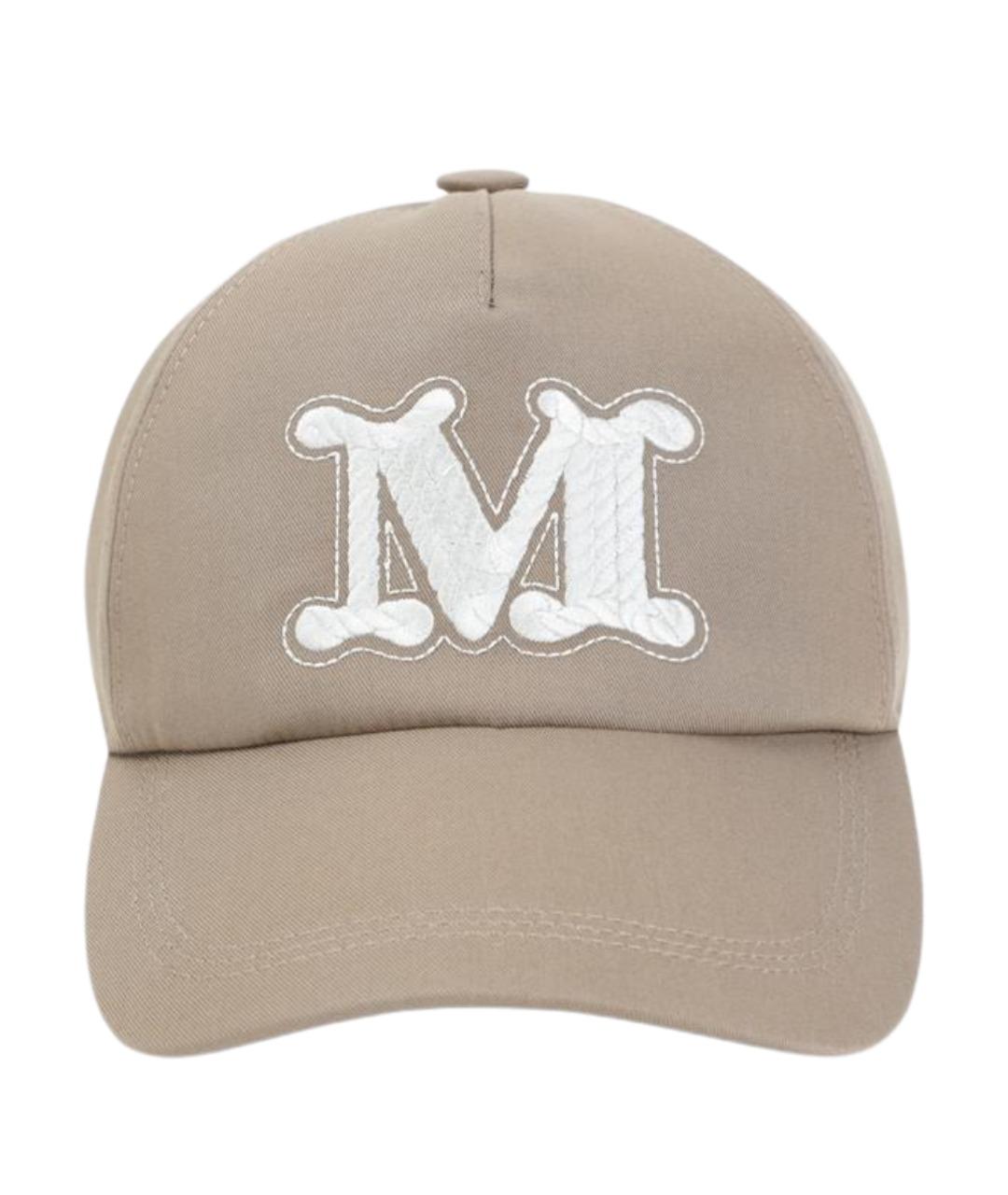 MAX MARA Бежевая хлопковая кепка, фото 1
