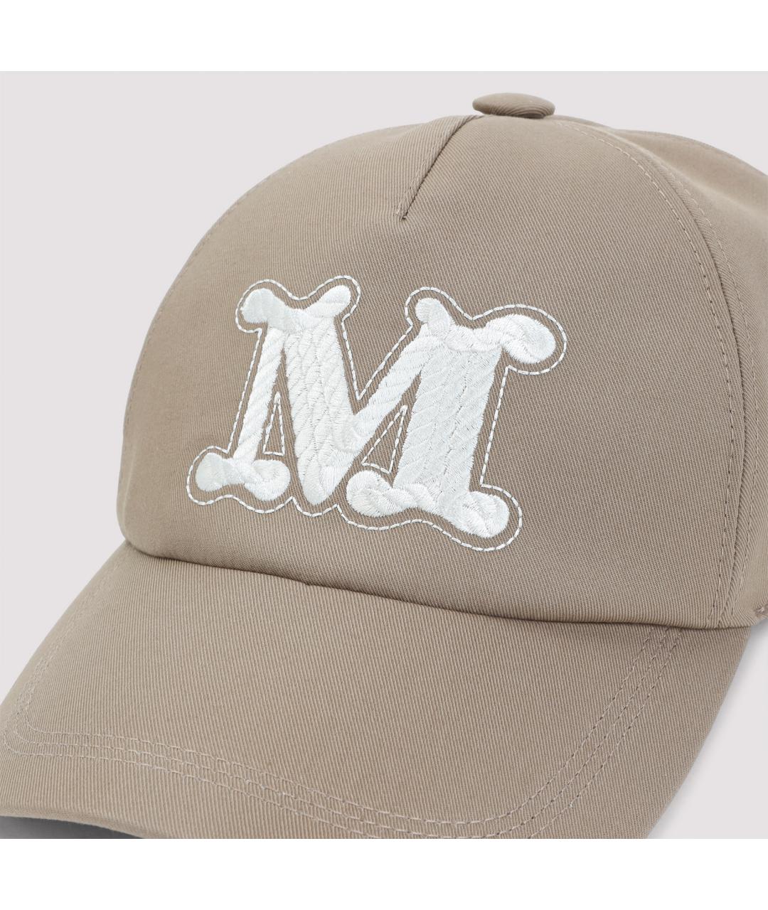 MAX MARA Бежевая хлопковая кепка, фото 3