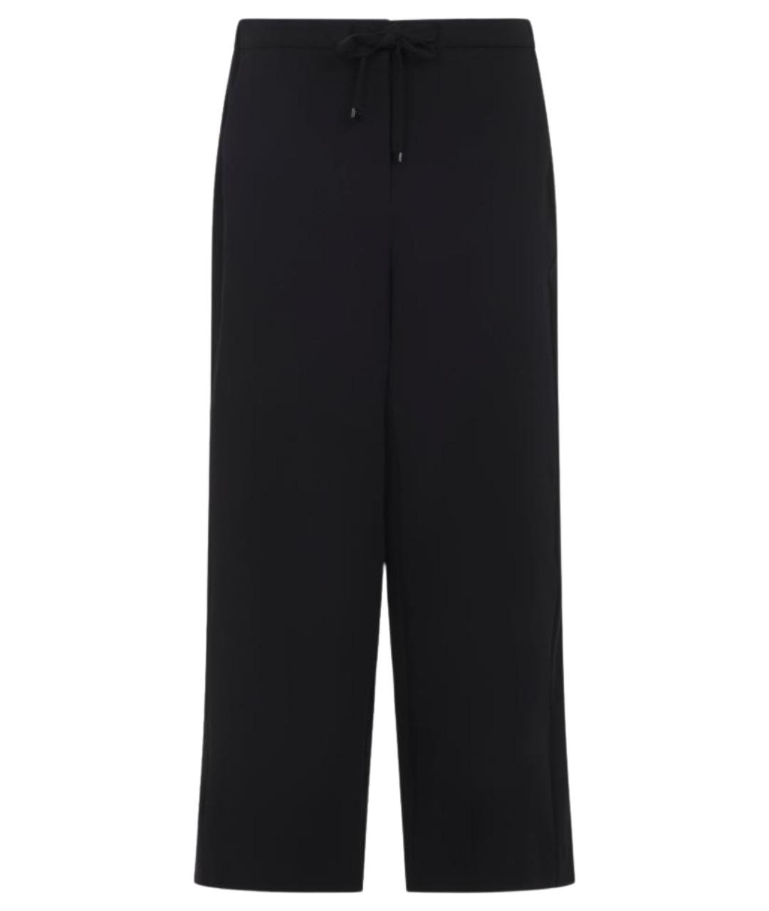 'S MAX MARA Черные шерстяные прямые брюки, фото 1