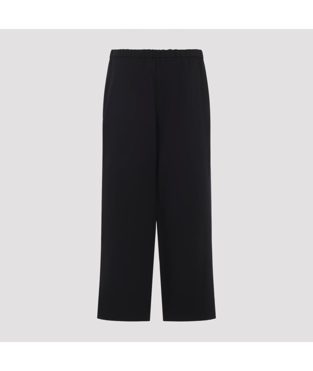 'S MAX MARA Черные шерстяные прямые брюки, фото 2