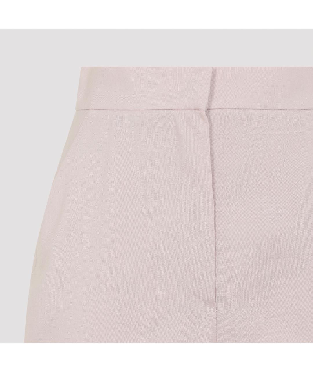 MAX MARA Розовые шерстяные шорты, фото 3