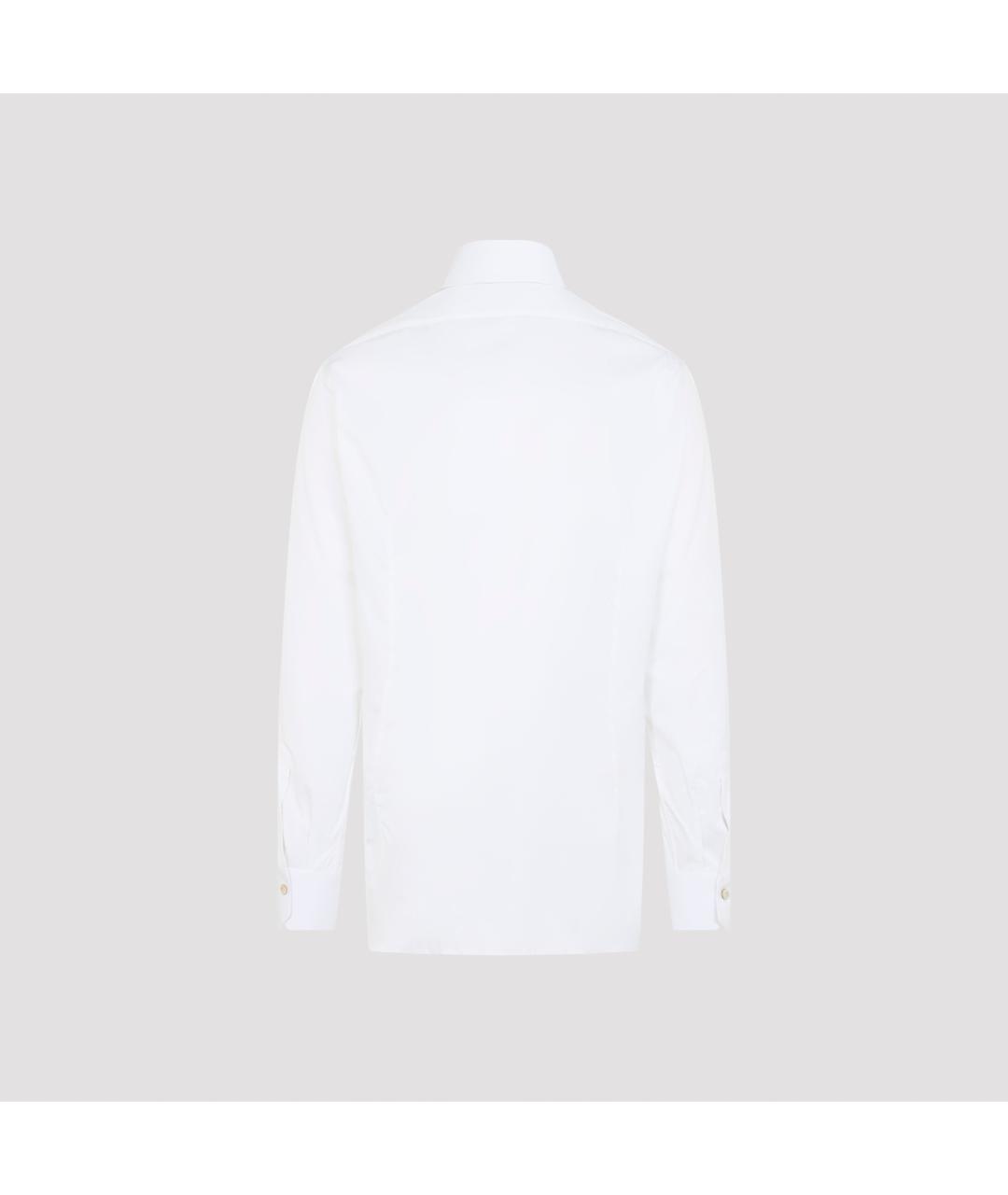 KITON Белая хлопковая классическая рубашка, фото 2