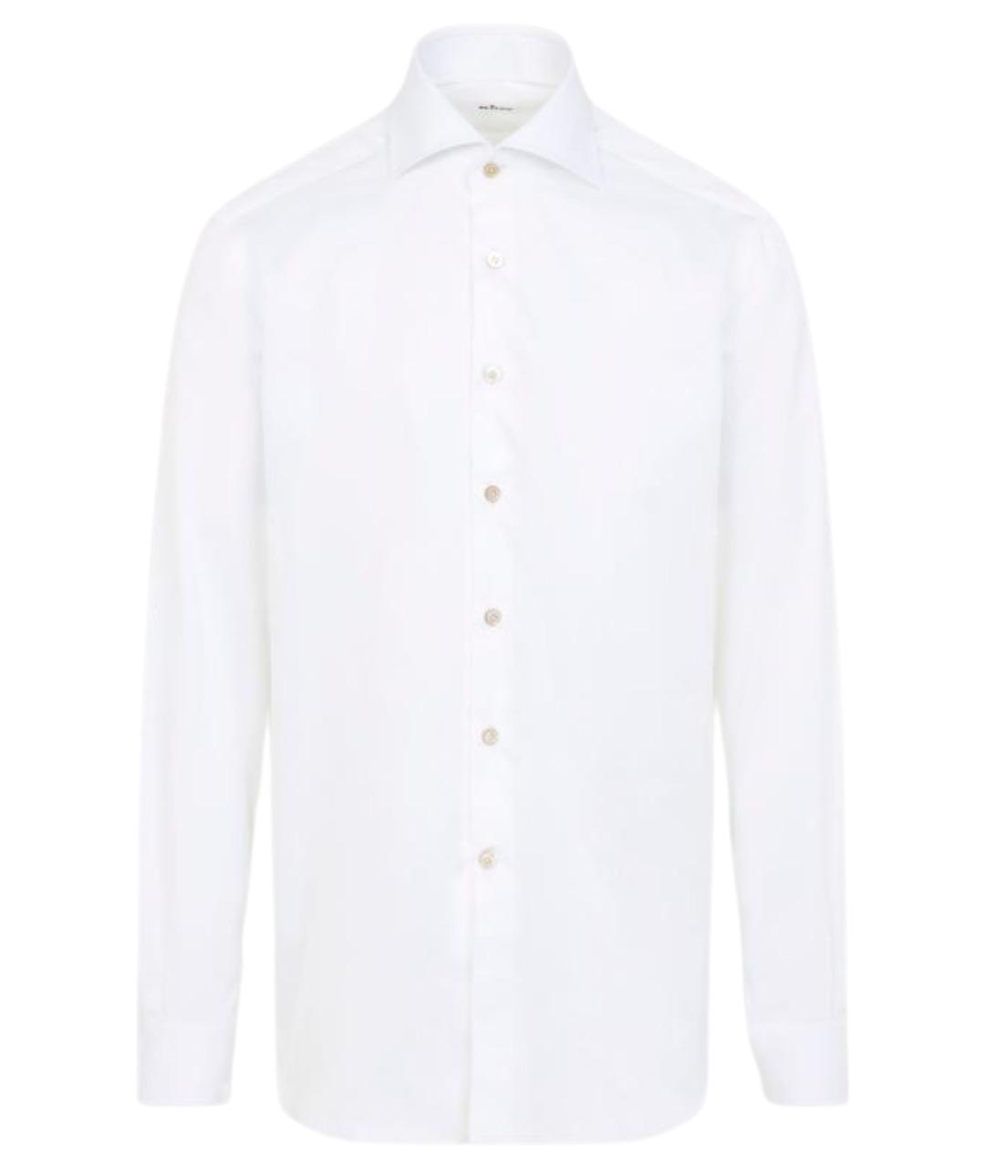 KITON Белая хлопковая классическая рубашка, фото 1