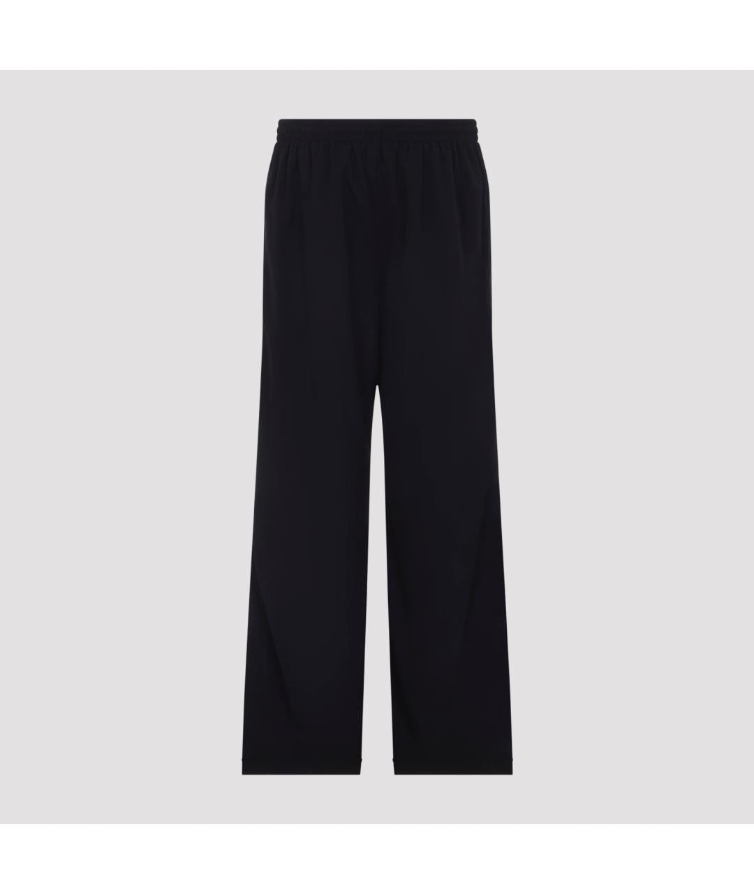 BALENCIAGA Черные полиэстеровые повседневные брюки, фото 4