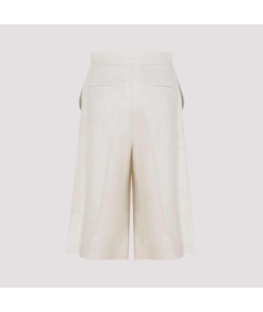 MAX MARA Бежевые льняные кюлоты, фото 1
