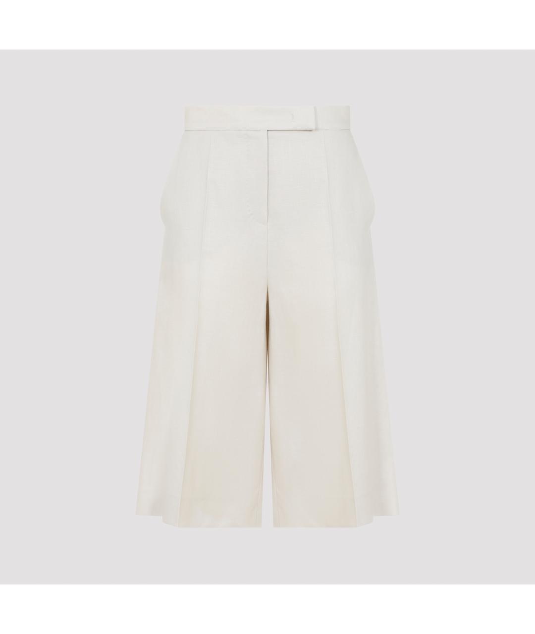 MAX MARA Бежевые льняные кюлоты, фото 2