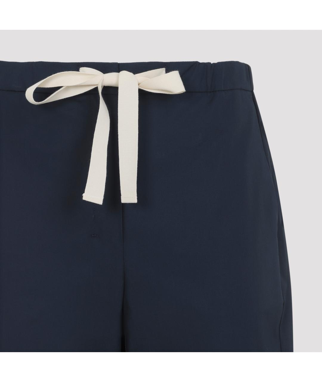 'S MAX MARA Синие хлопковые спортивные брюки и шорты, фото 3