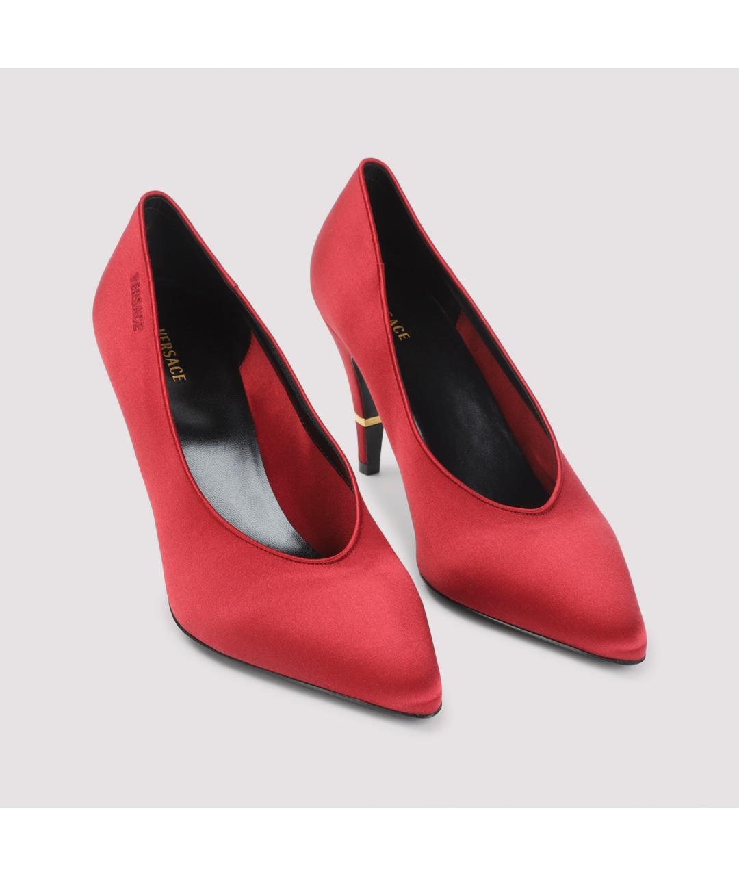 VERSACE Коралловые текстильные туфли, фото 3