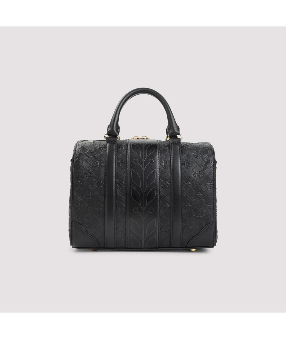 CASABLANCA Черная кожаная сумка тоут, фото 4