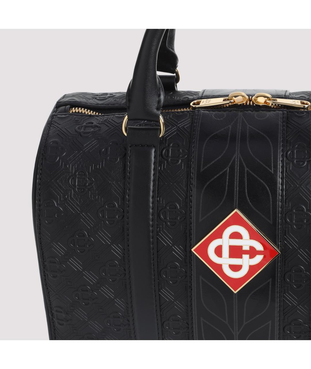 CASABLANCA Черная кожаная сумка тоут, фото 5