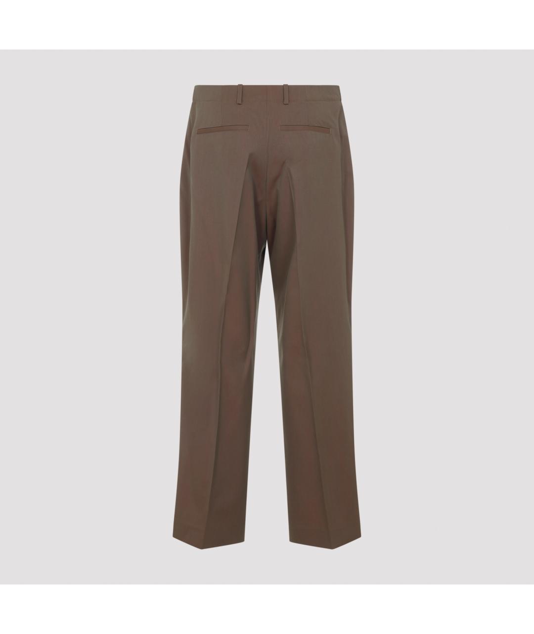 OUR LEGACY Коричневые шерстяные повседневные брюки, фото 3