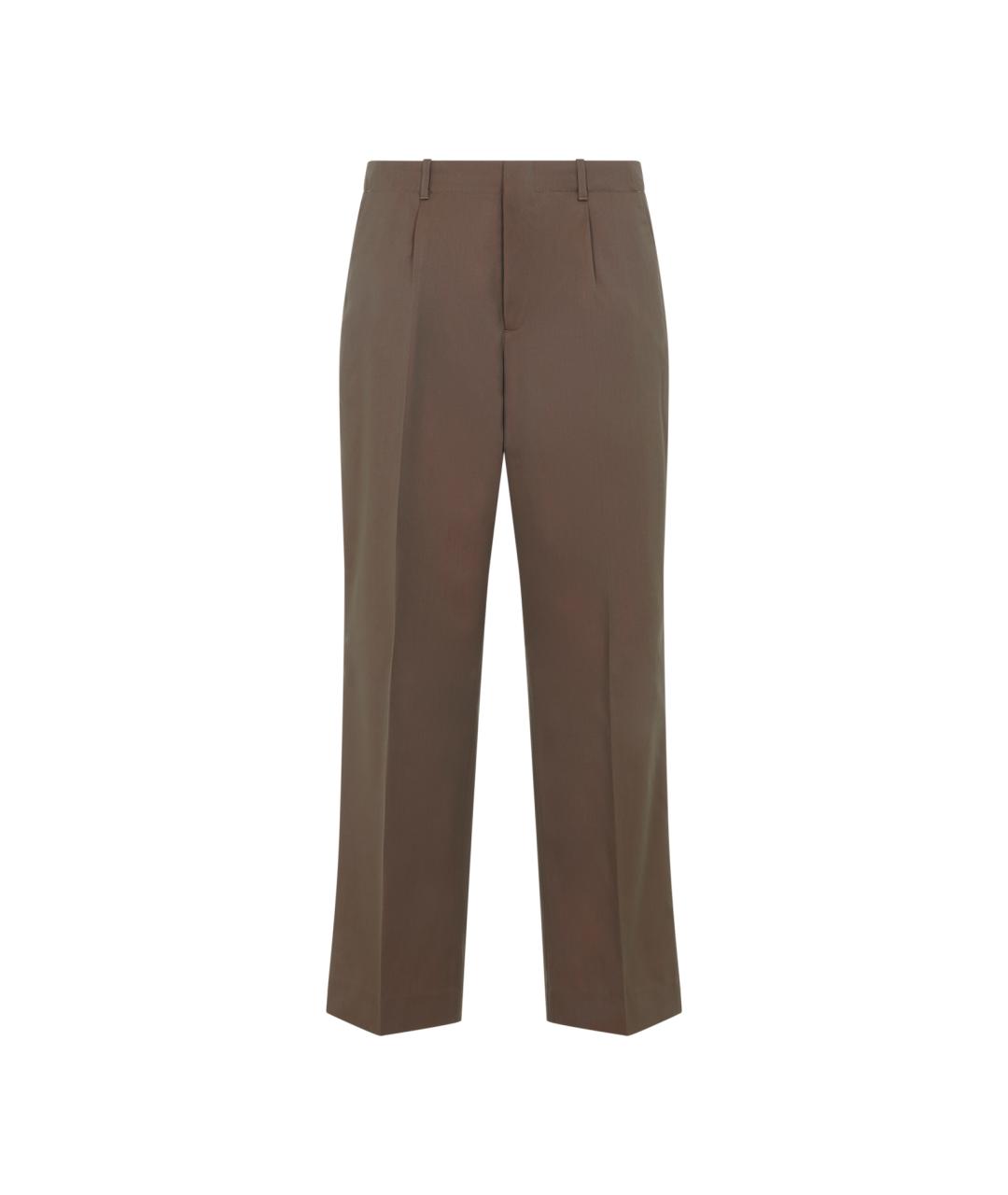 OUR LEGACY Коричневые шерстяные повседневные брюки, фото 1