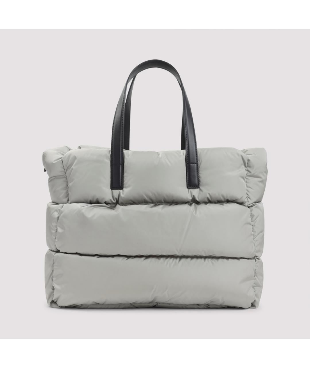 MONCLER Салатовая синтетическая сумка тоут, фото 4