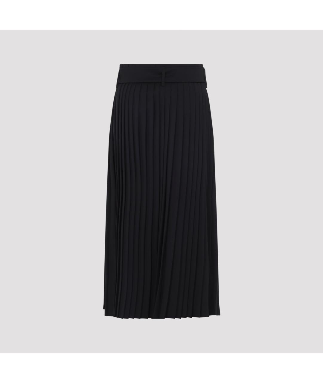 SPORTMAX Черная шерстяная юбка миди, фото 2