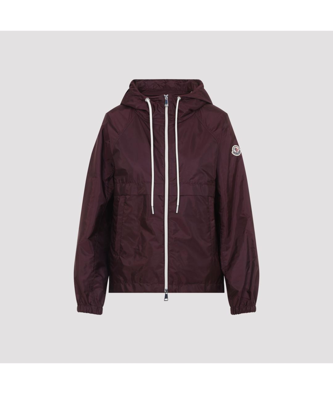 MONCLER Бордовая полиамидовая куртка, фото 2