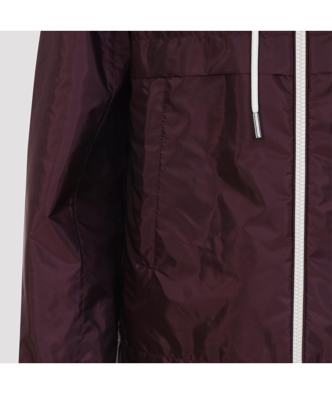 MONCLER Бордовая полиамидовая куртка, фото 5