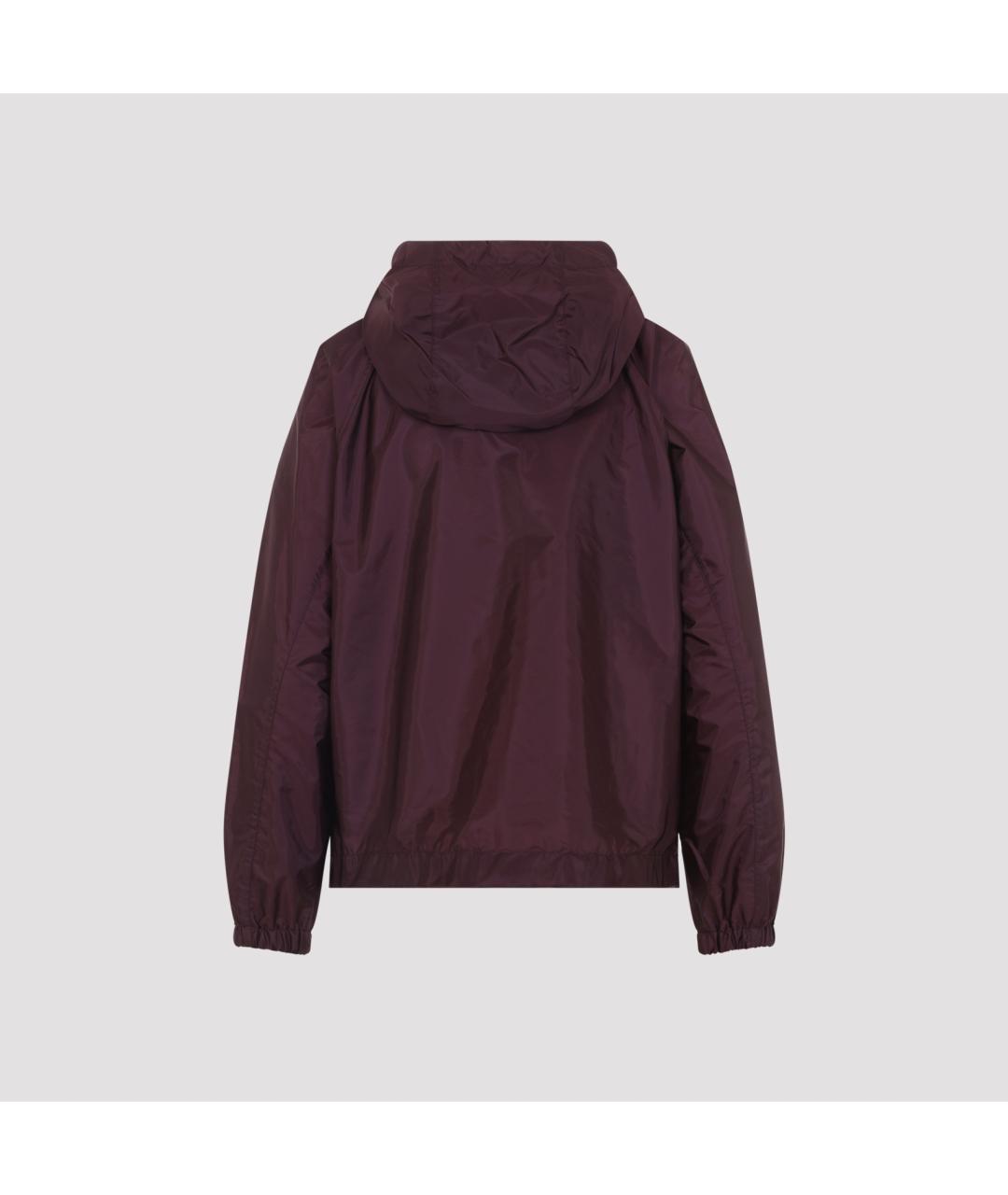 MONCLER Бордовая полиамидовая куртка, фото 4