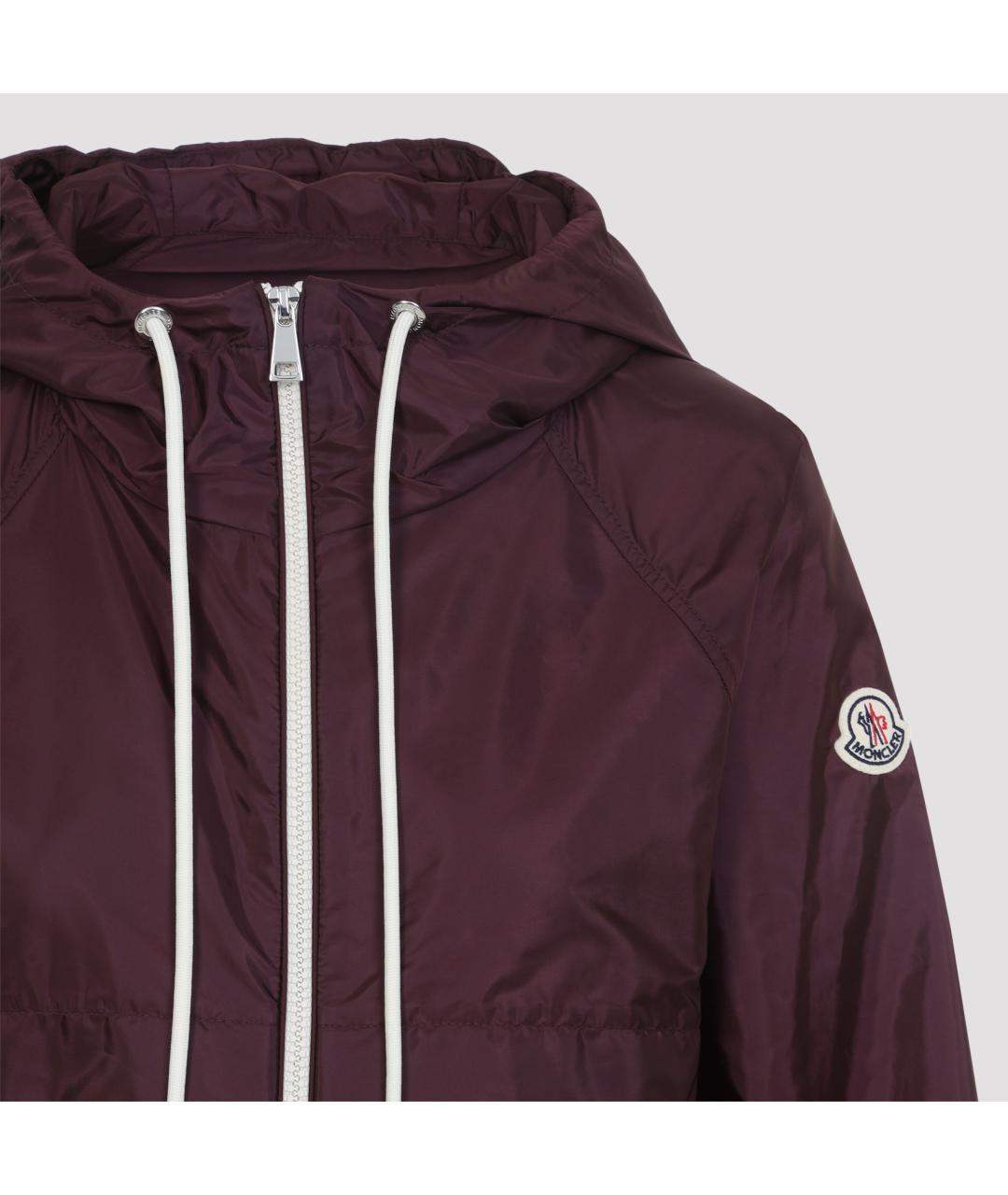 MONCLER Бордовая полиамидовая куртка, фото 6
