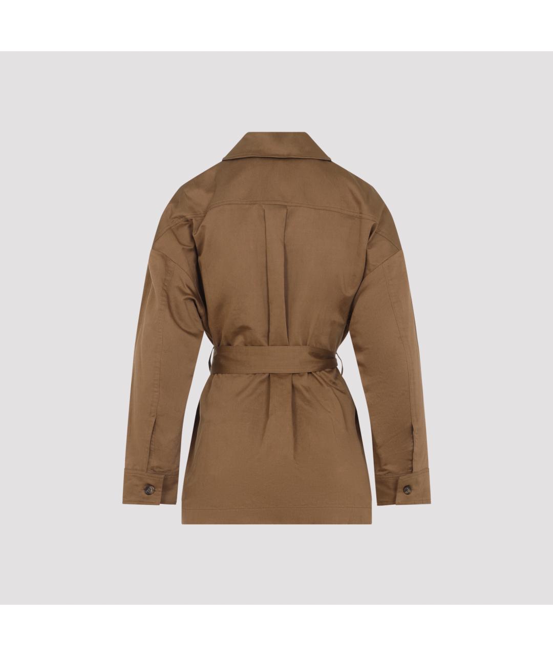 YVES SALOMON Коричневая хлопковая куртка, фото 2