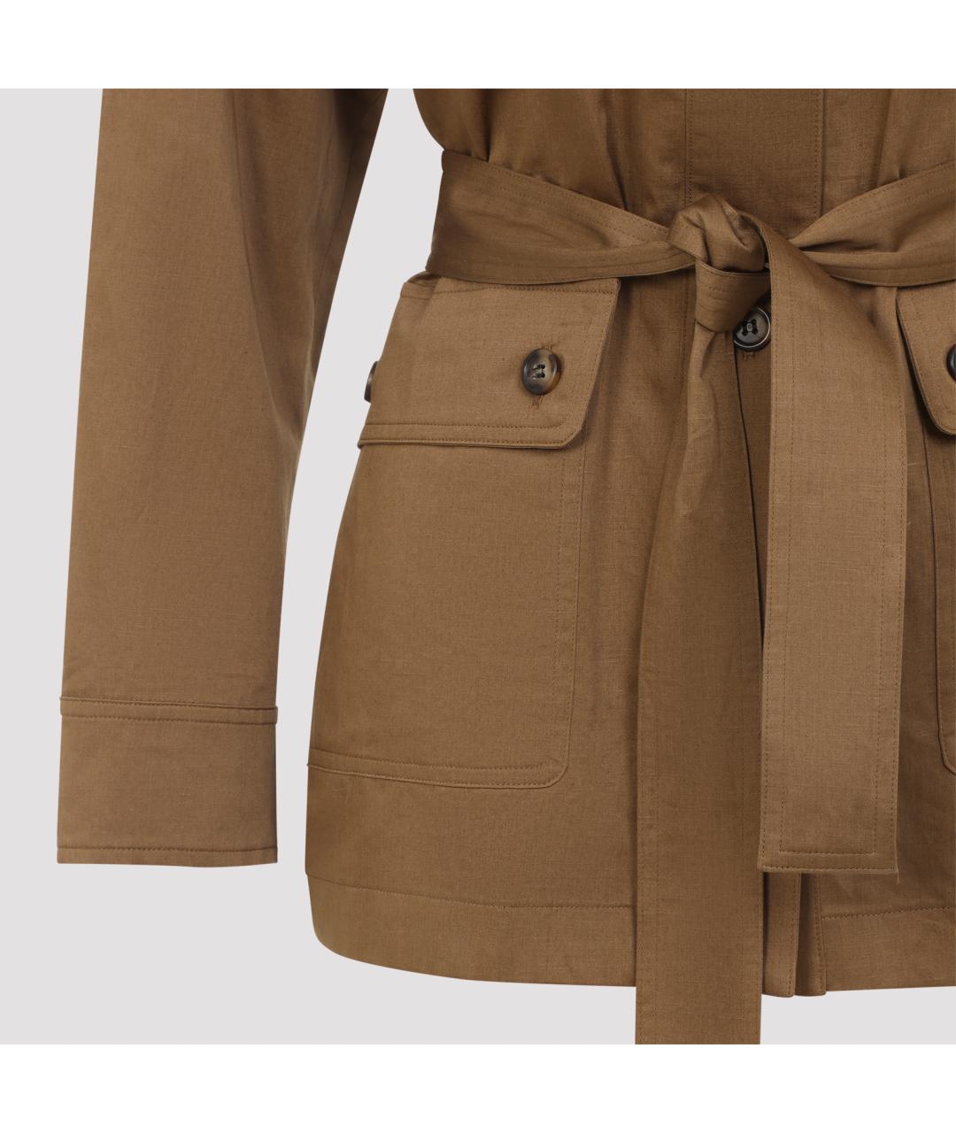 YVES SALOMON Коричневая хлопковая куртка, фото 4