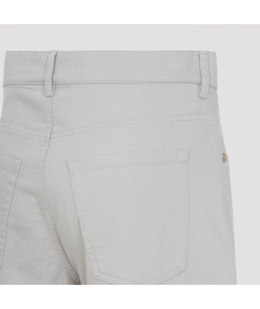 'S MAX MARA Бежевые хлопковые прямые брюки, фото 5