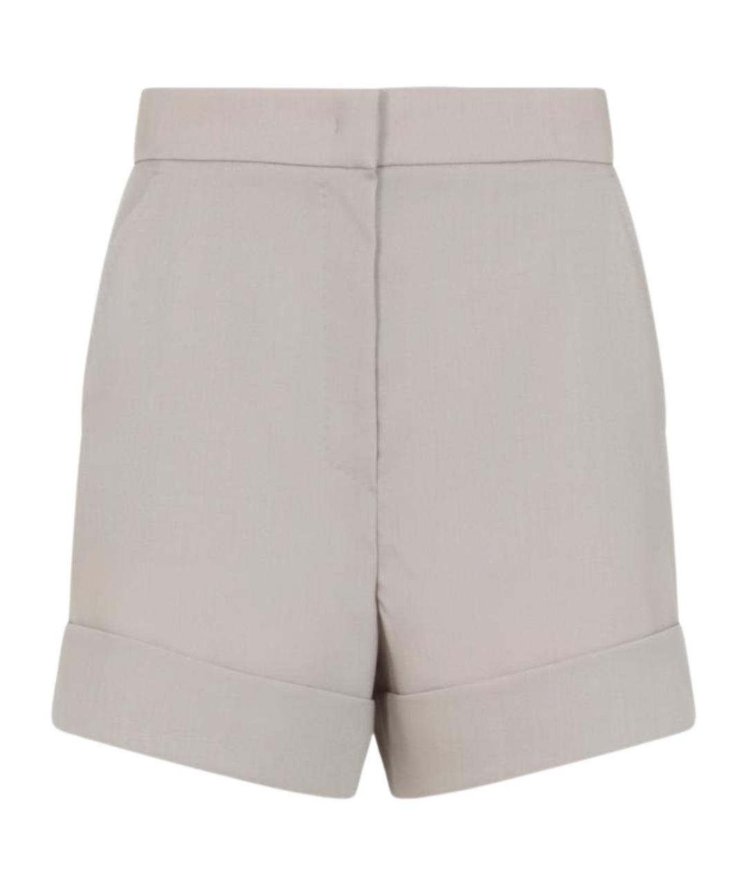 MAX MARA Бежевые шерстяные шорты, фото 1