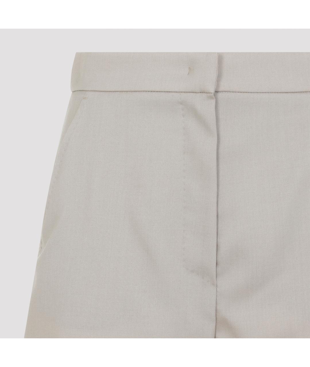 MAX MARA Бежевые шерстяные шорты, фото 3