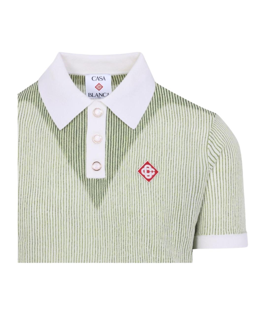 CASABLANCA Зеленые поло с коротким рукавом, фото 3