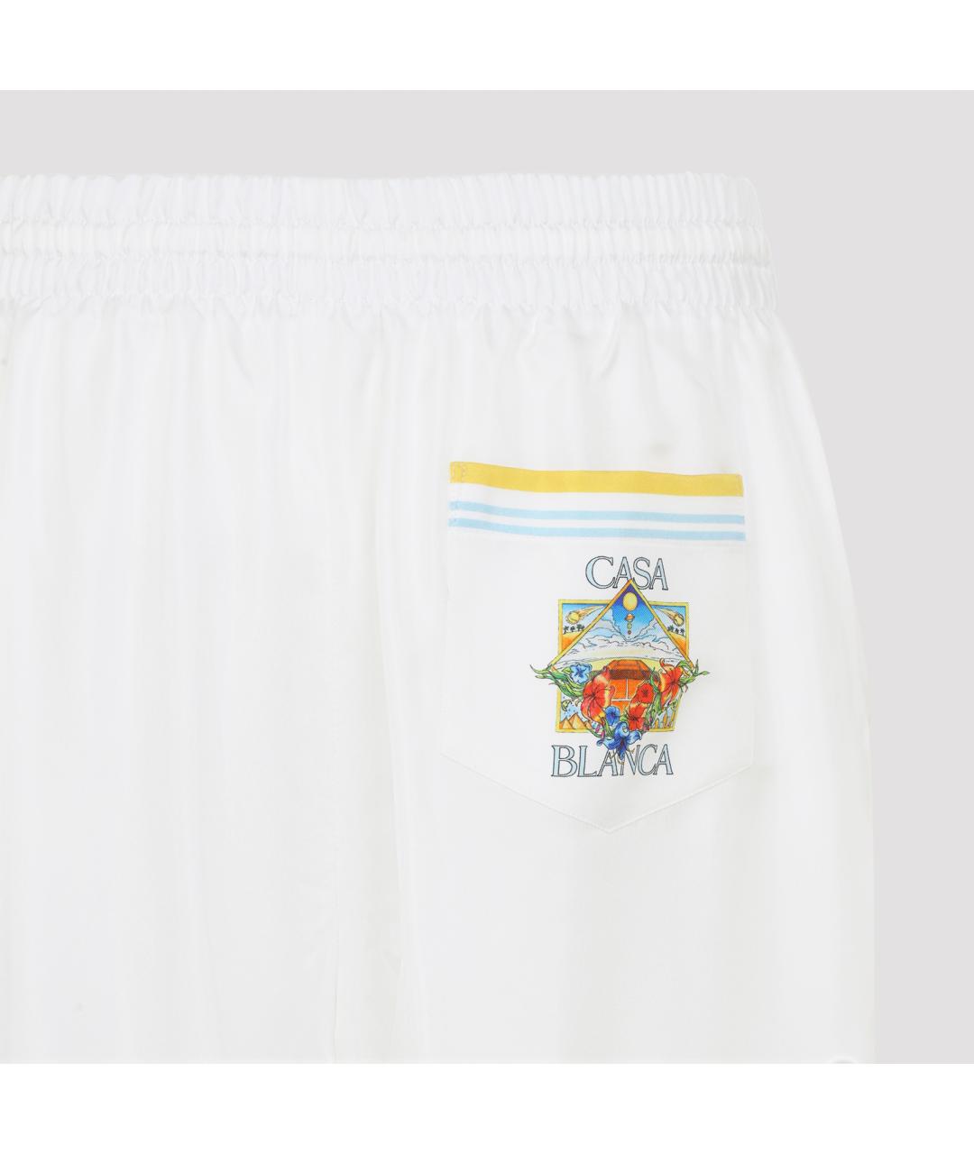 CASABLANCA Белые шелковые шорты, фото 3