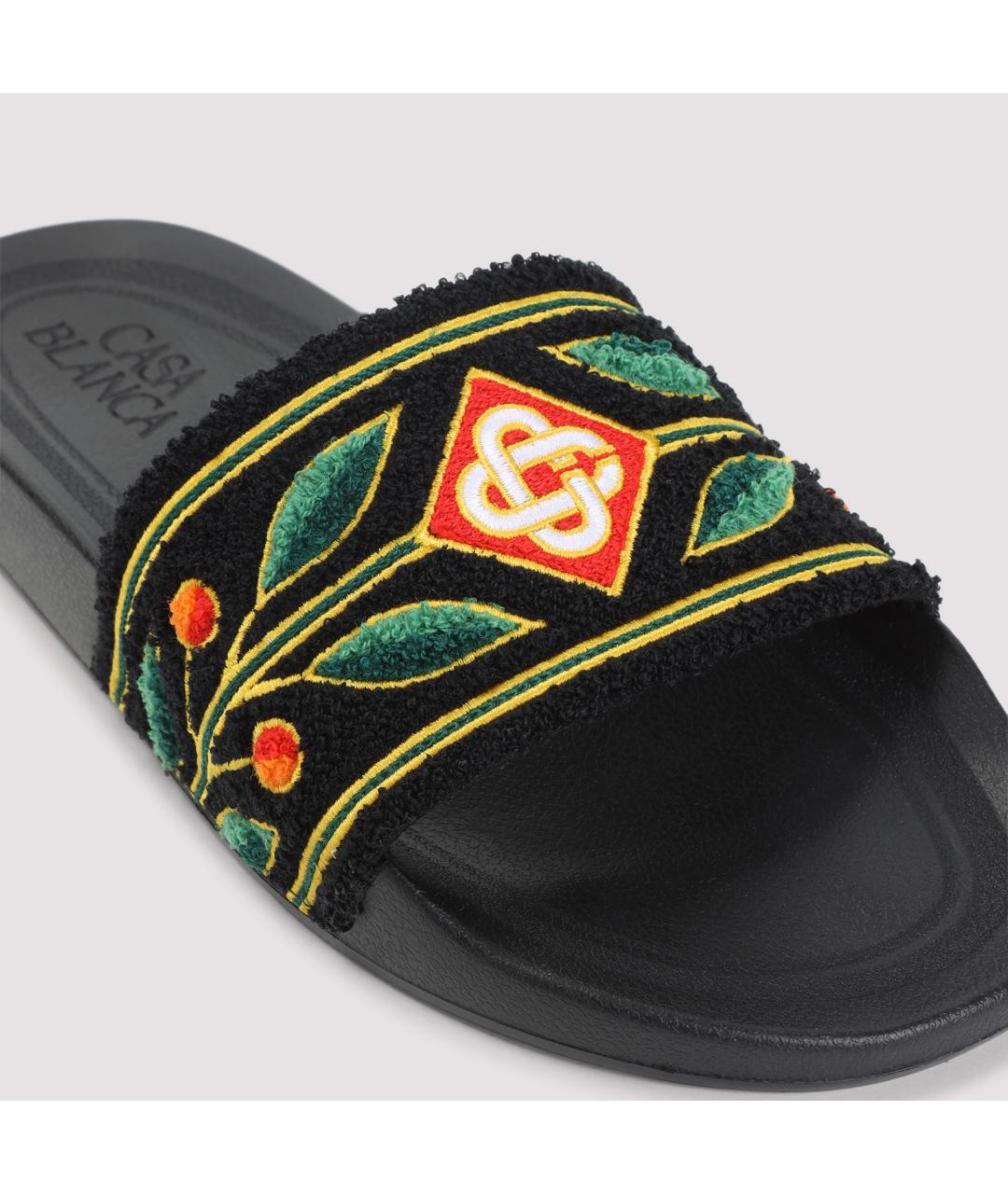 CASABLANCA Черные резиновые шлепанцы, фото 4