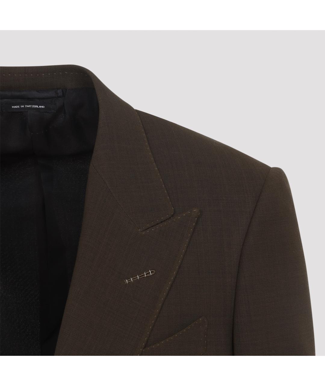 TOM FORD Коричневый шерстяной пиджак, фото 5