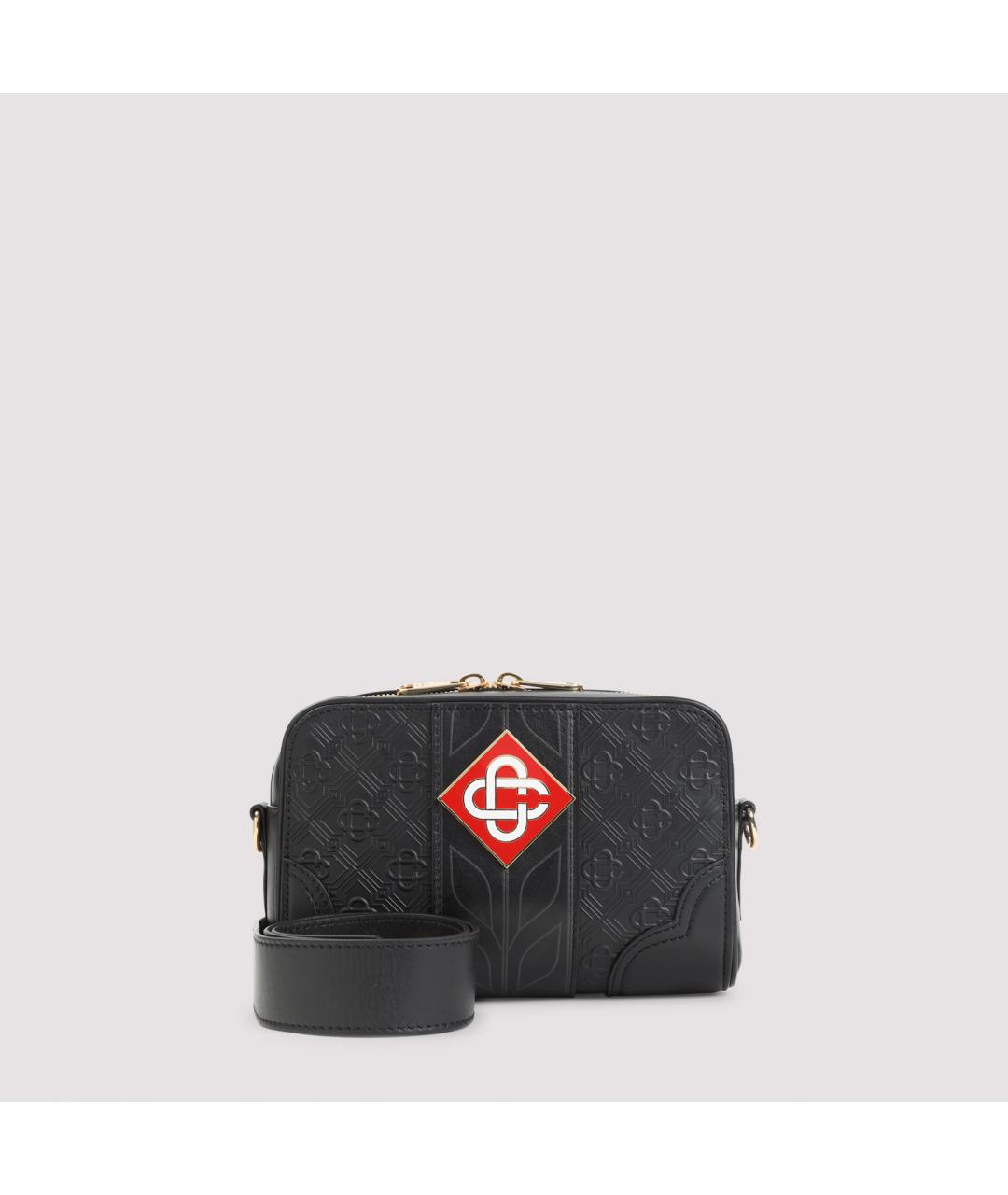 CASABLANCA Черная кожаная сумка на плечо, фото 4